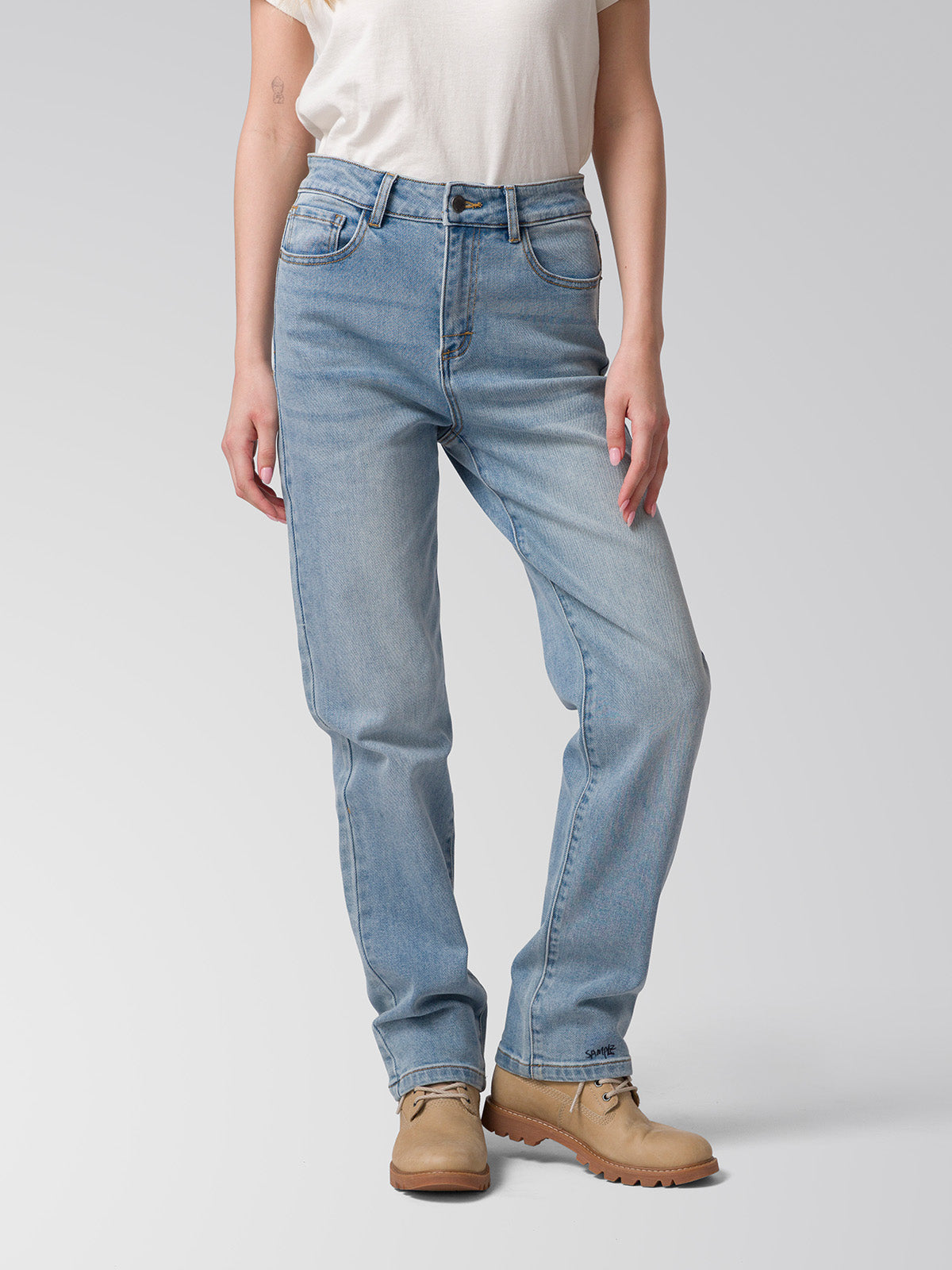 Jeans Mujer Denim High-Rise Stra Celeste
