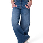 Jeans Wide Leg Mujer Denim Azul Cat
