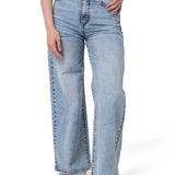 Jeans Wide Leg Mujer Denim Azul Claro Cat