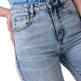 Jeans Wide Leg Mujer Denim Azul Claro Cat
