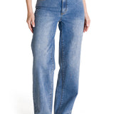 Jeans Mujer CAT High-Rise Straight Leg Azul vintage