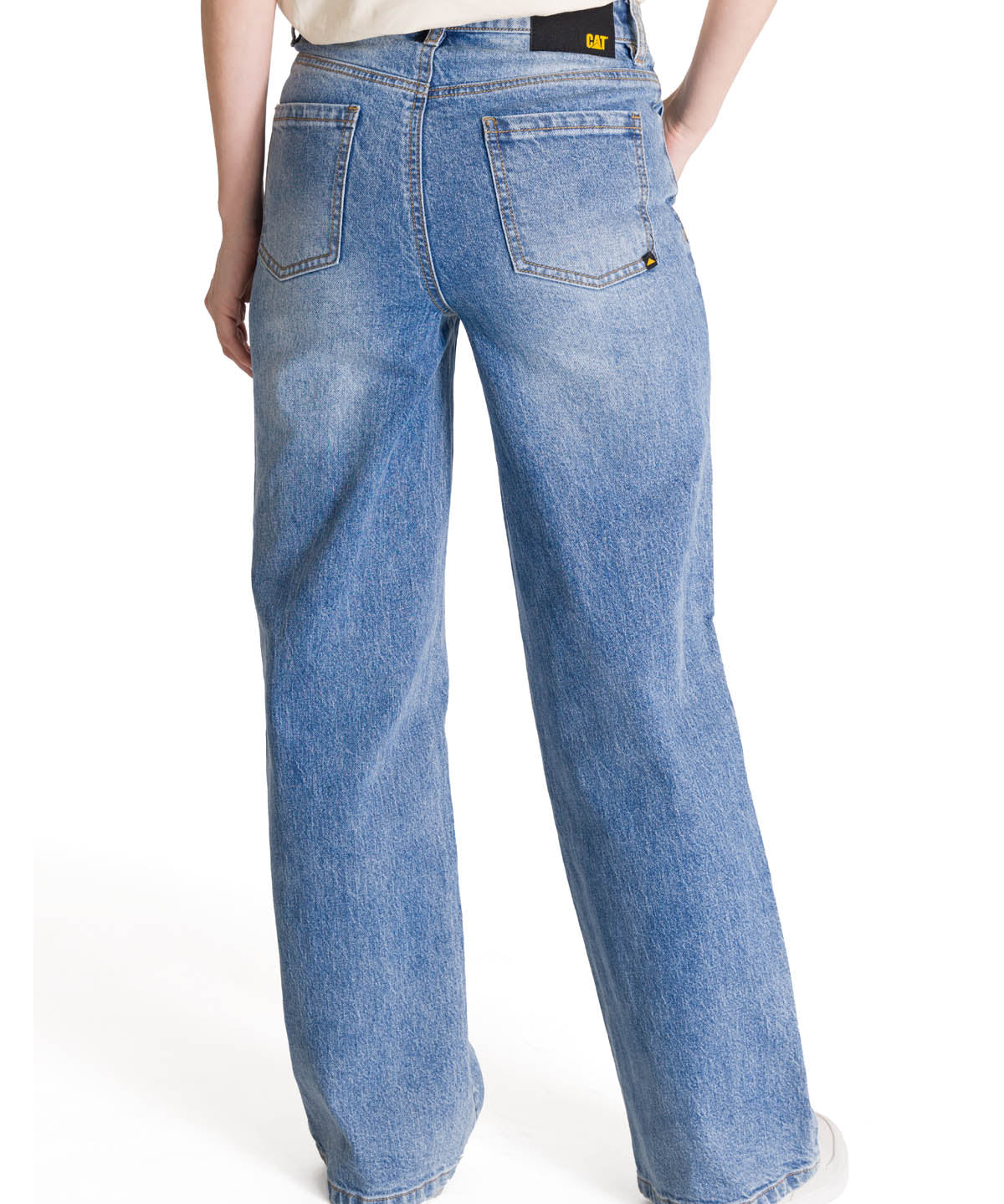 Jeans Mujer CAT High-Rise Straight Leg Azul vintage