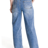 Jeans Mujer CAT High-Rise Straight Leg Azul vintage