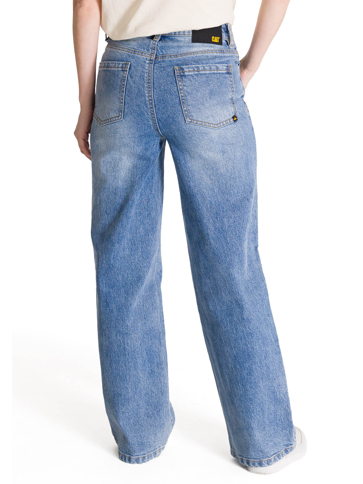 Jeans Mujer CAT High-Rise Straight Leg Azul vintage