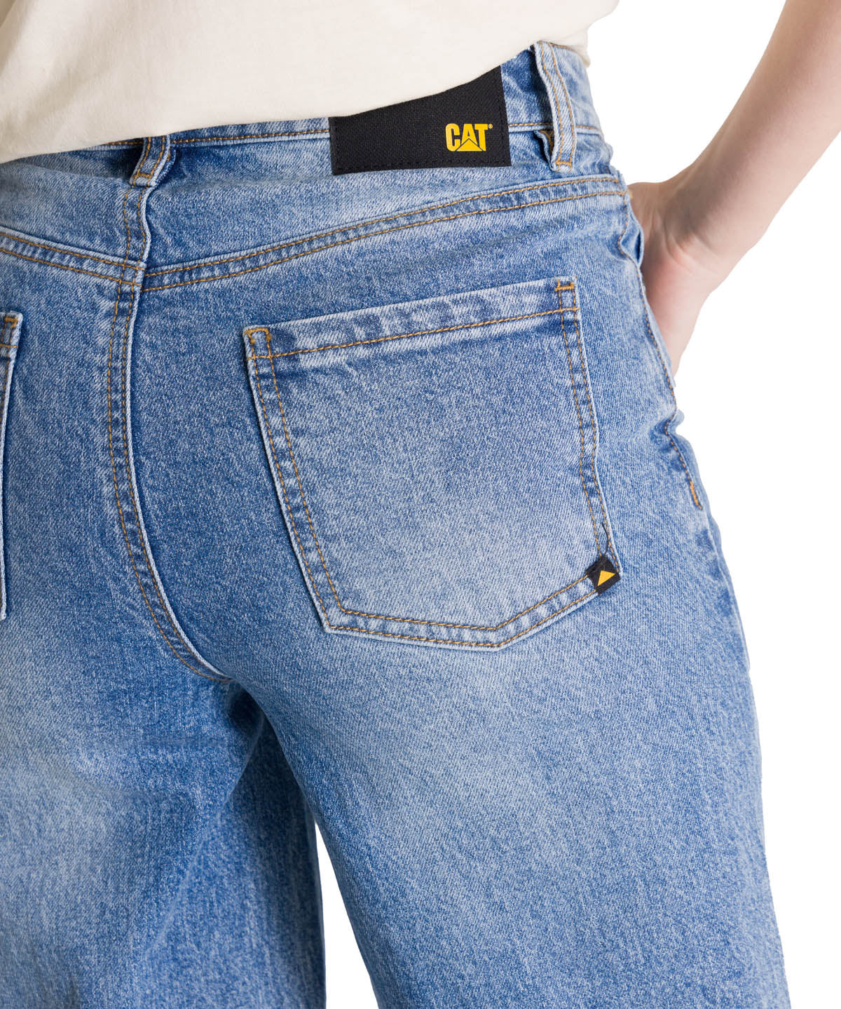 Jeans Mujer CAT High-Rise Straight Leg Azul vintage