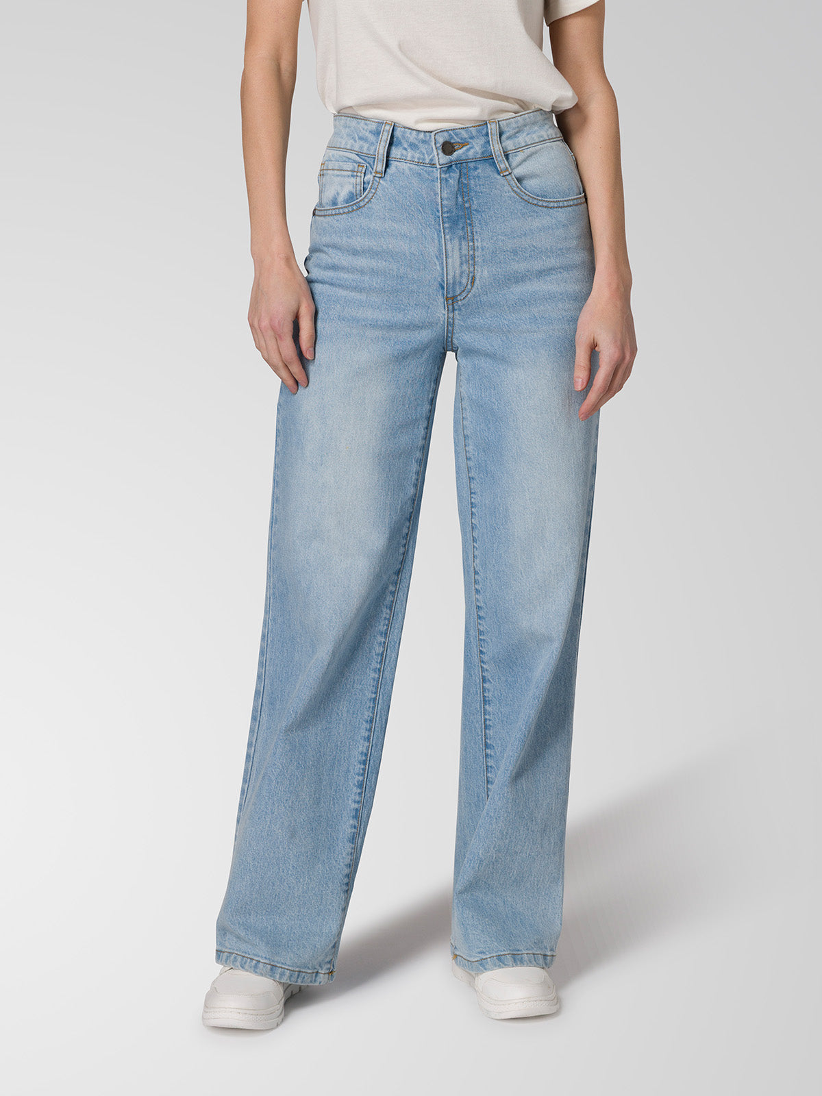 JEANS MUJER DENIM WIDE LEG INDIGO