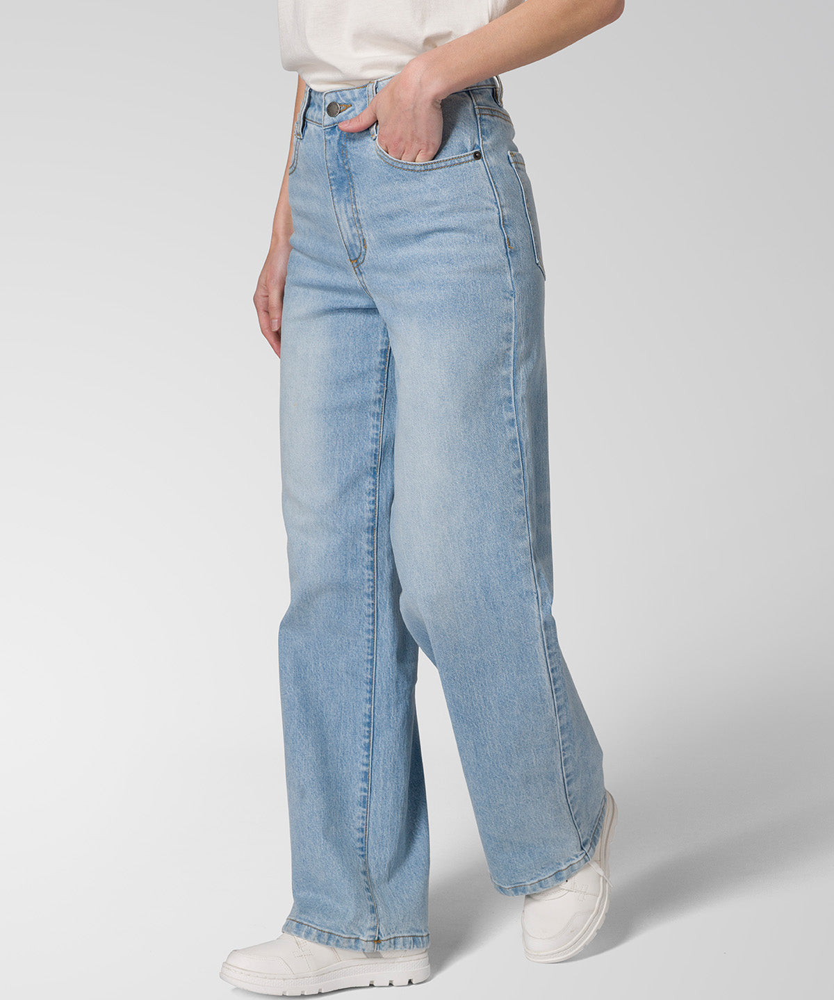 JEANS MUJER DENIM WIDE LEG INDIGO