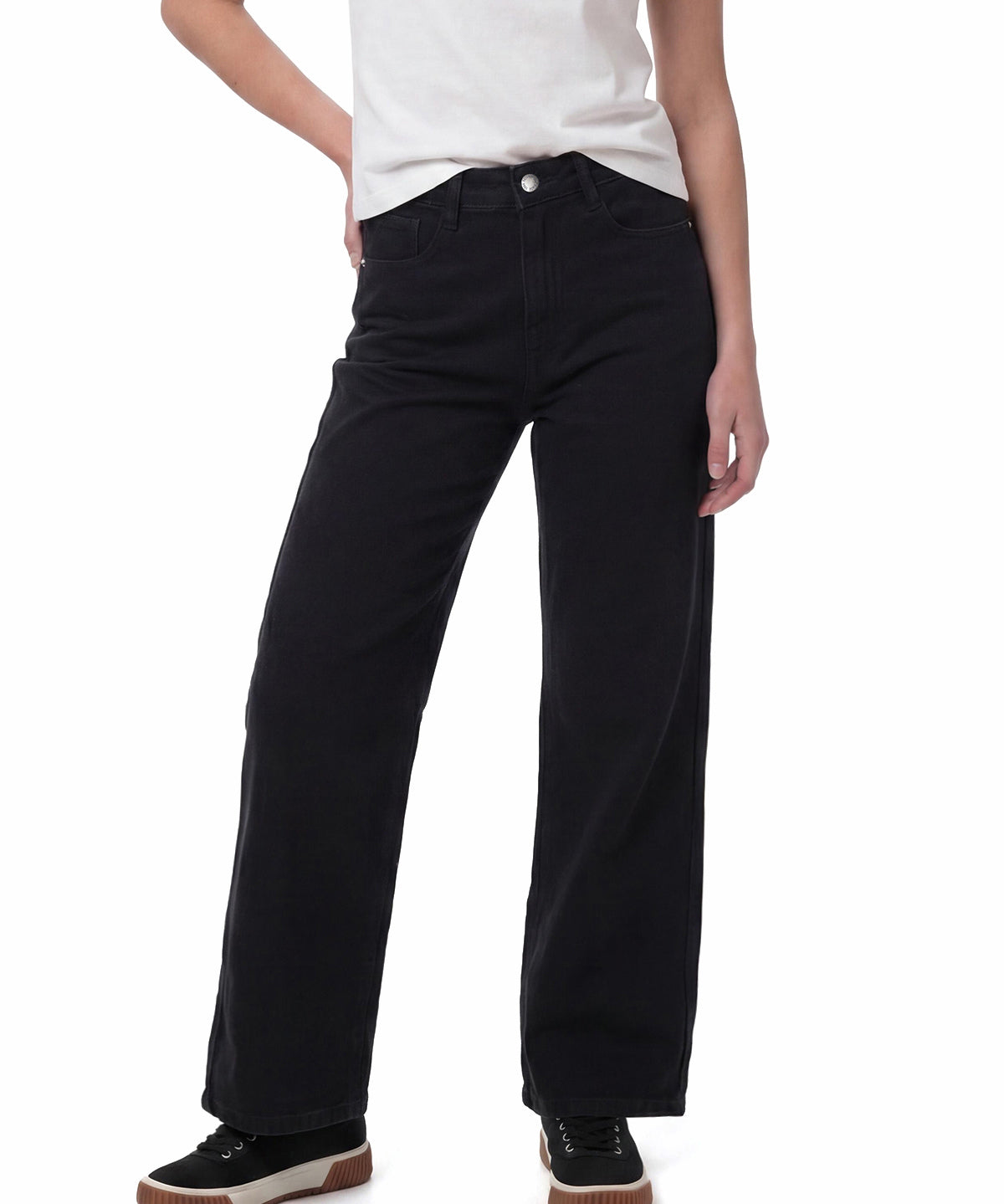 Jeans Mujer CAT Denim Wide Leg - Black Stone