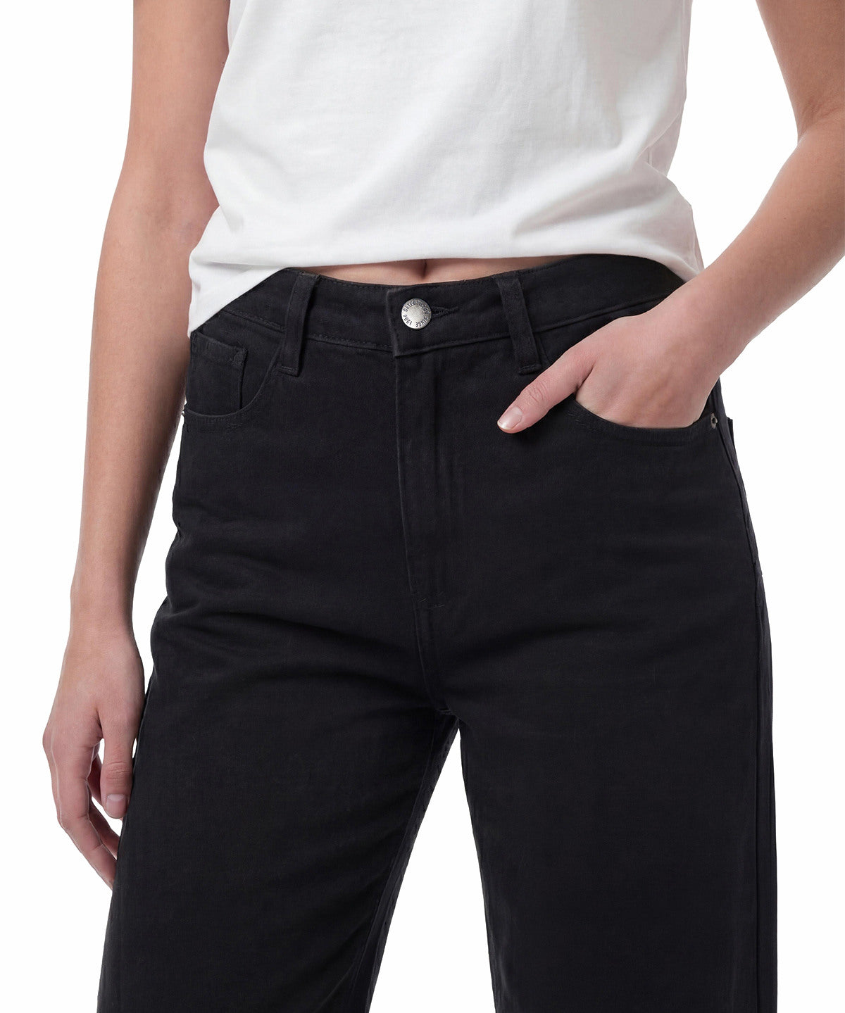 Jeans Mujer CAT Denim Wide Leg - Black Stone