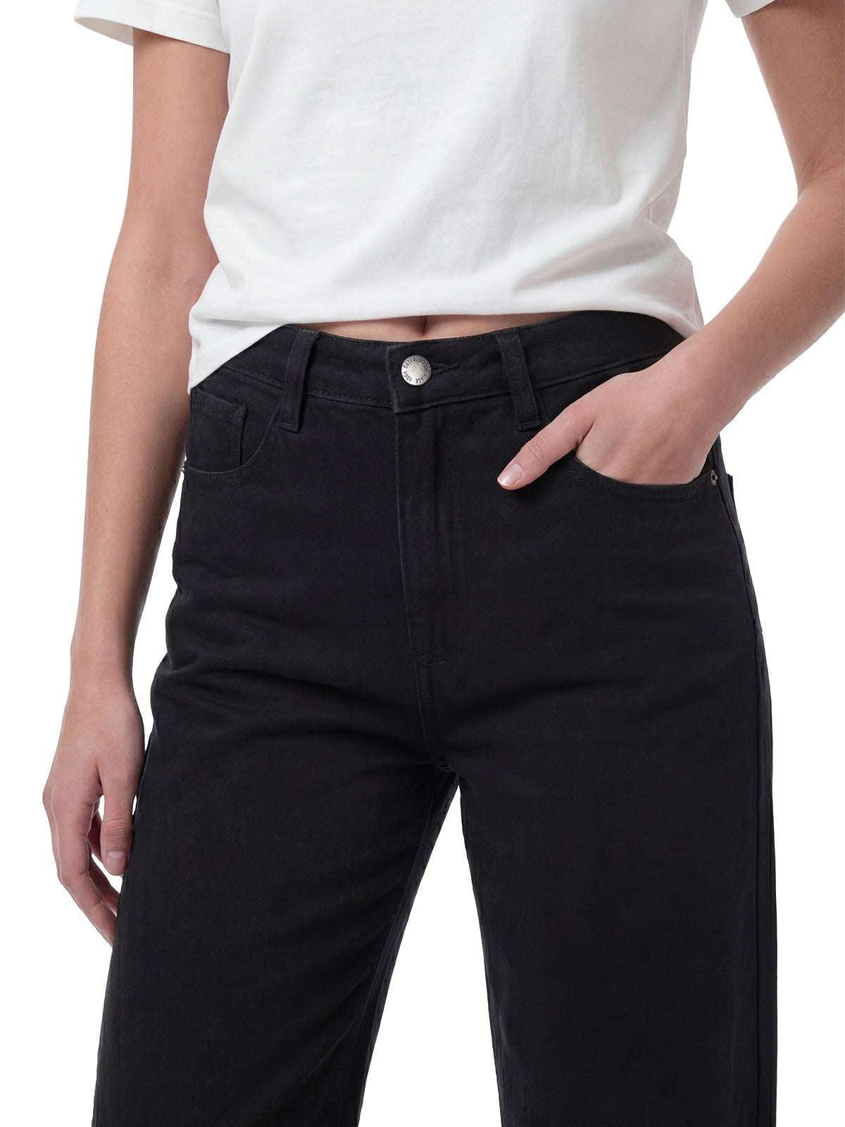 Jeans Mujer CAT Denim Wide Leg - Black Stone