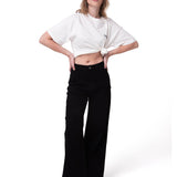 Jeans Mujer CAT Denim Wide Leg - Black Stone