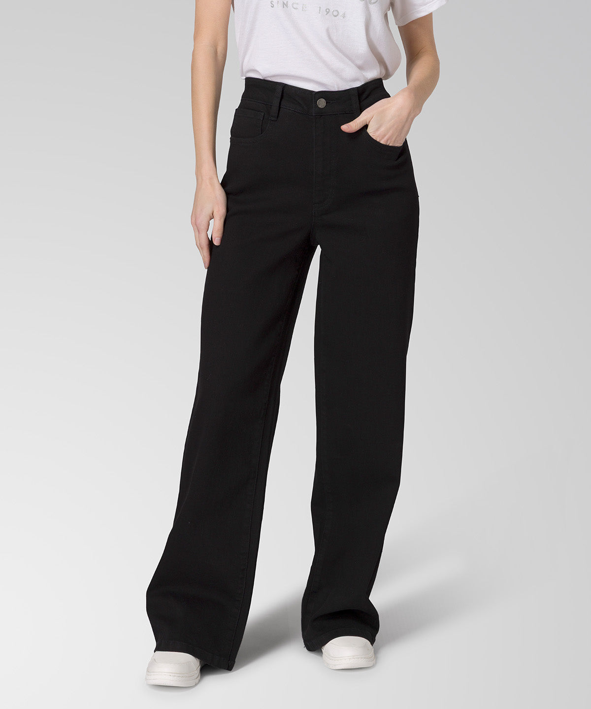 Jeans Mujer CAT Denim Wide Leg - Black Stone CAT