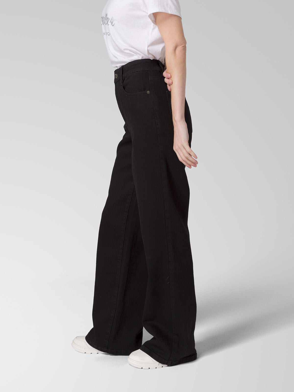 Jeans Mujer CAT Denim Wide Leg - Black Stone CAT