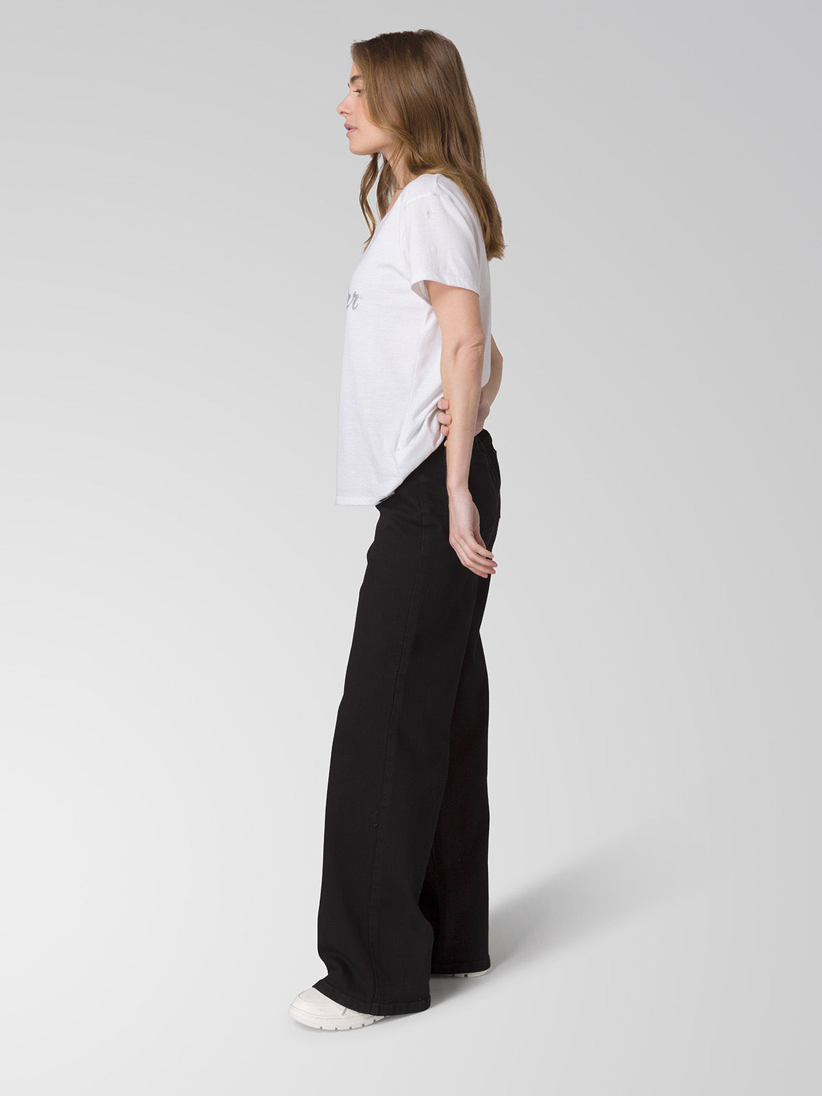Jeans Mujer CAT Denim Wide Leg - Black Stone CAT