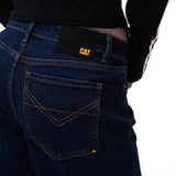 Jeans Tiro Medio Mujer Denim Azul Oscuro Cat