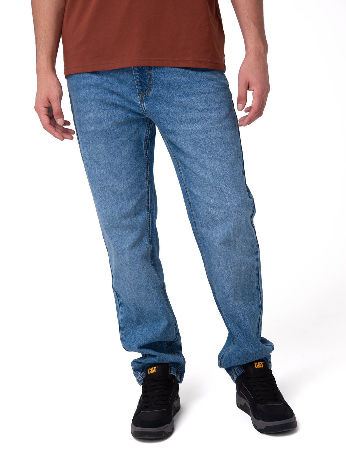 Jeans Rectos Mujer Confort Azul Cat