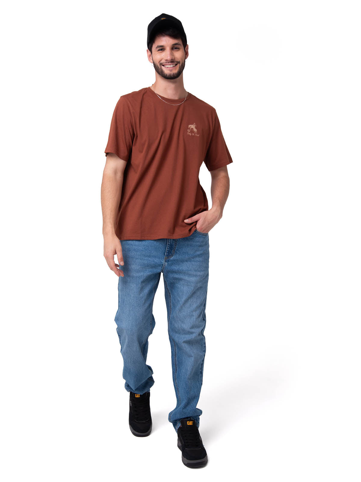 Jeans Rectos Mujer Confort Azul Cat