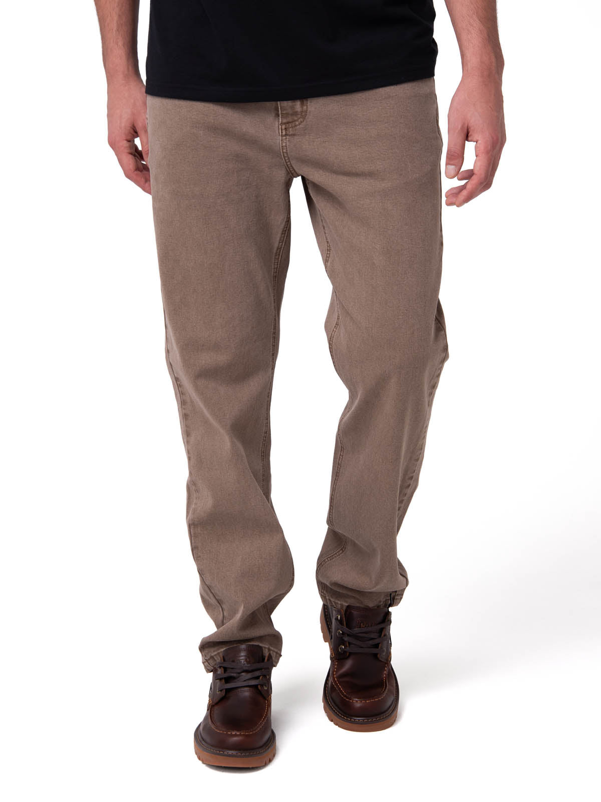 Jeans Rectos Mujer Confort Café Claro Cat