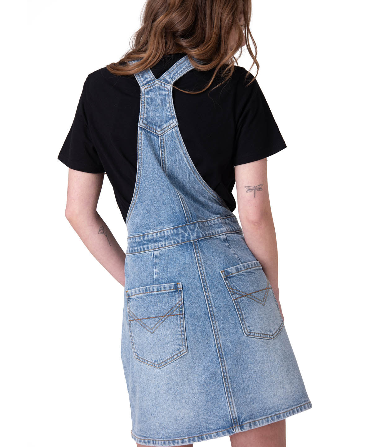 Vestido Mujer Denim Bib Dress Azul