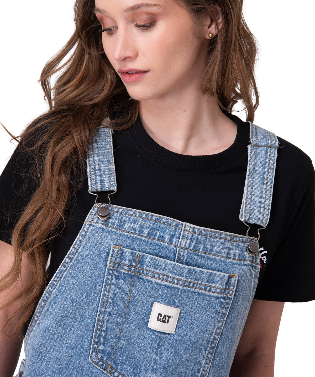 Vestido Mujer Denim Bib Dress Azul