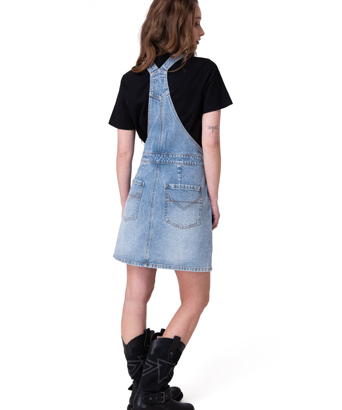 Vestido Mujer Denim Bib Dress Azul