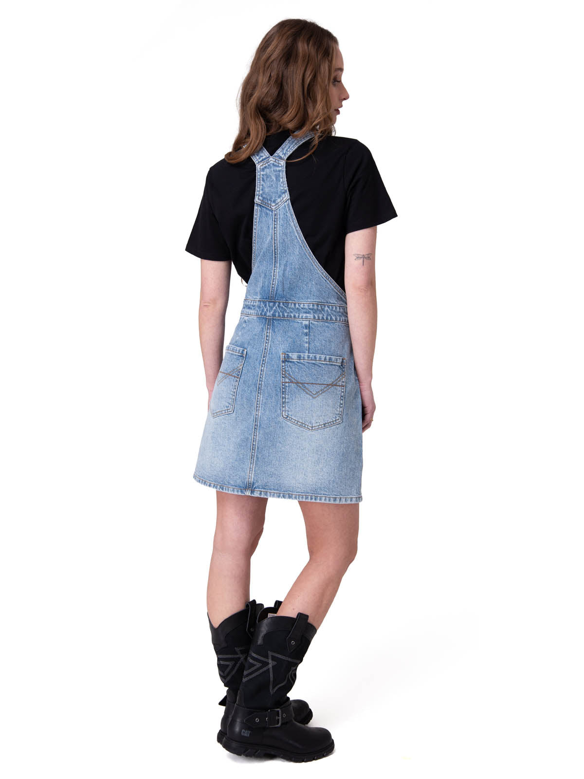 Vestido Mujer Denim Bib Dress Azul