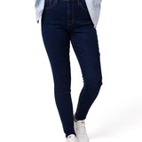 Jeans Stretch Mujer Mid-Rise Azul Oscuro Cat