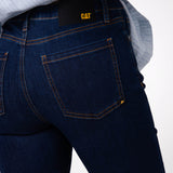 Jeans Stretch Mujer Mid-Rise Azul Oscuro Cat