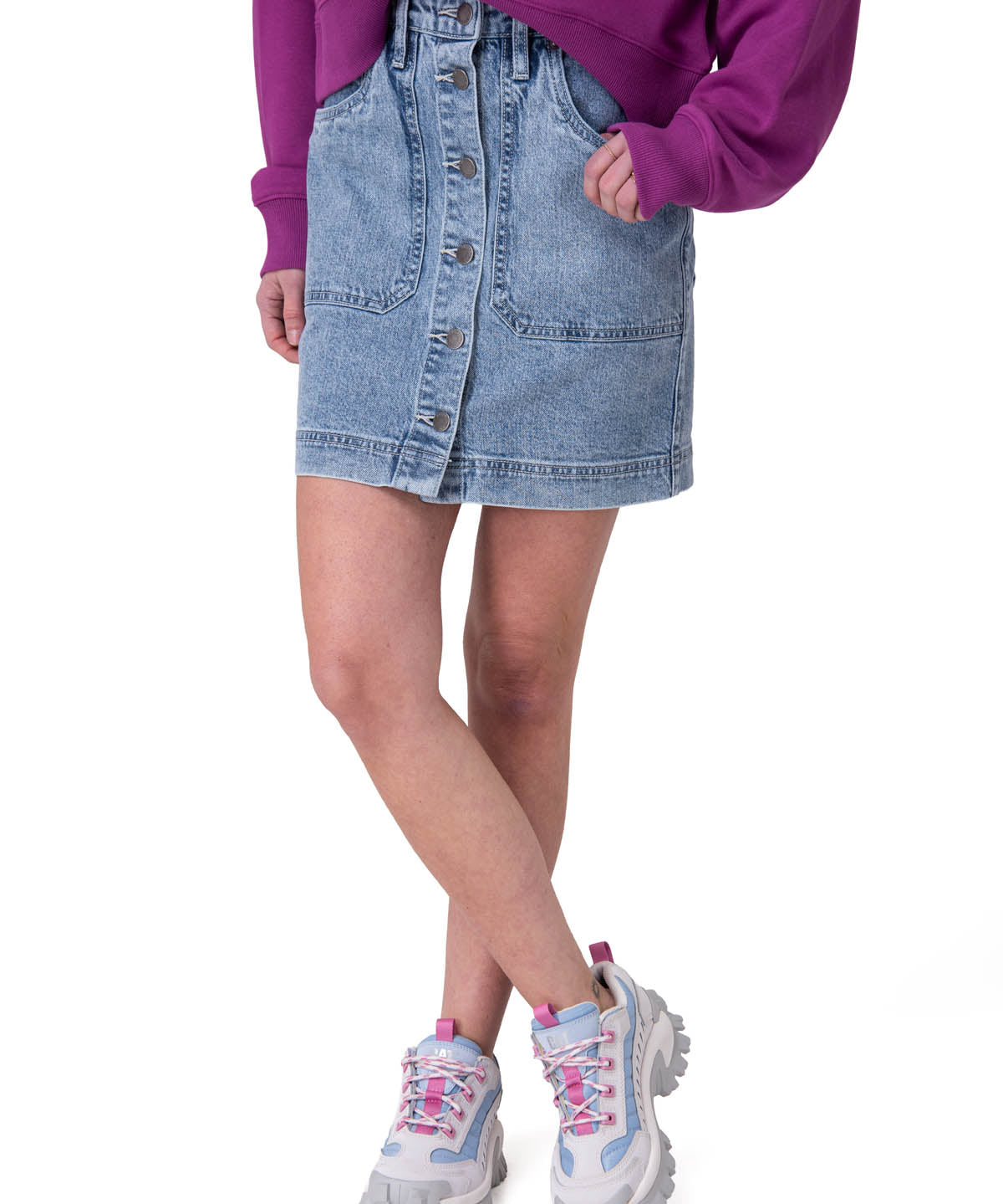 Short Mujer Denim Shank Front Sk Azul