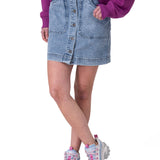 Short Mujer Denim Shank Front Sk Azul