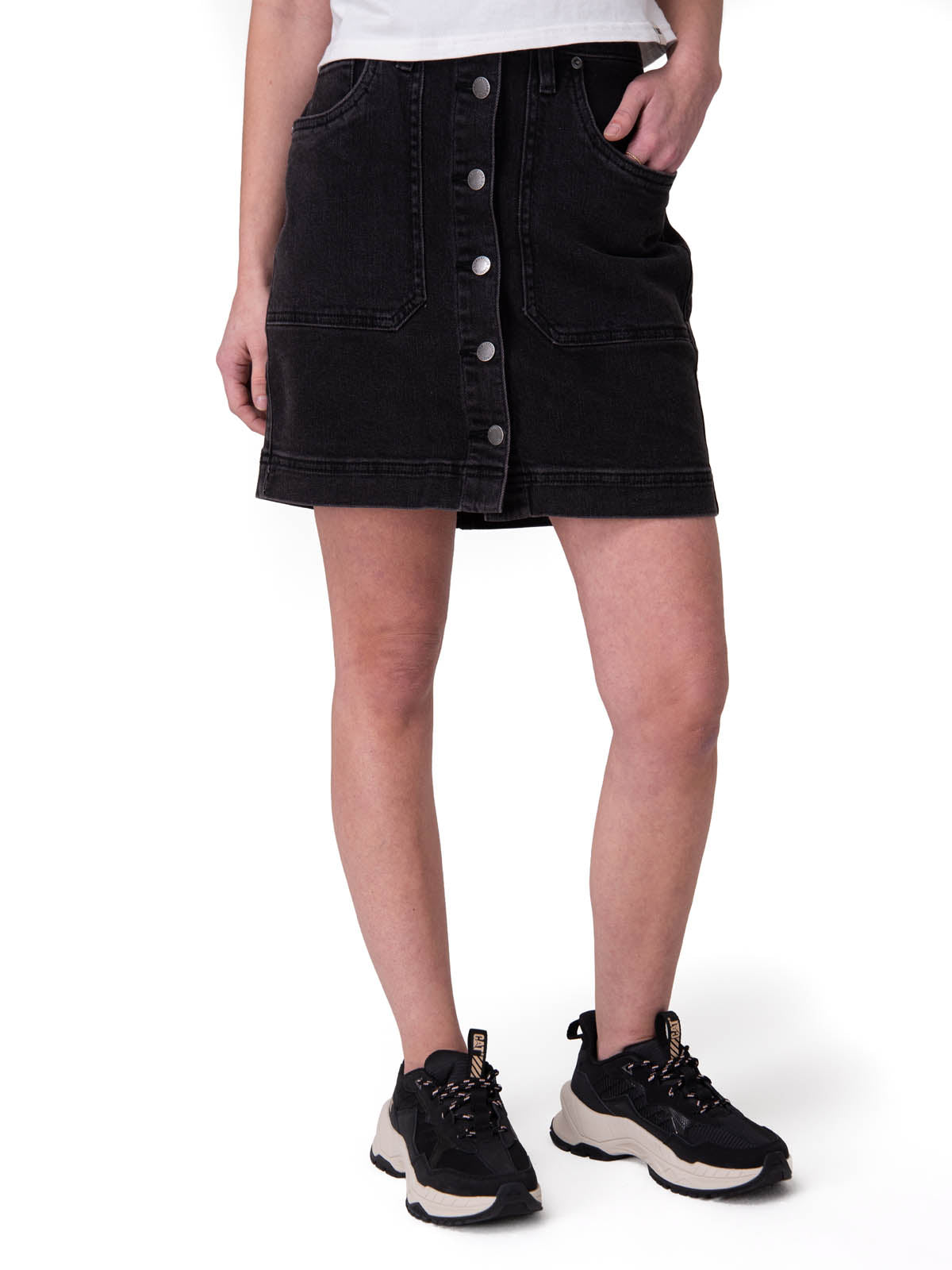 Short Mujer Denim Shank Front Sk Negro