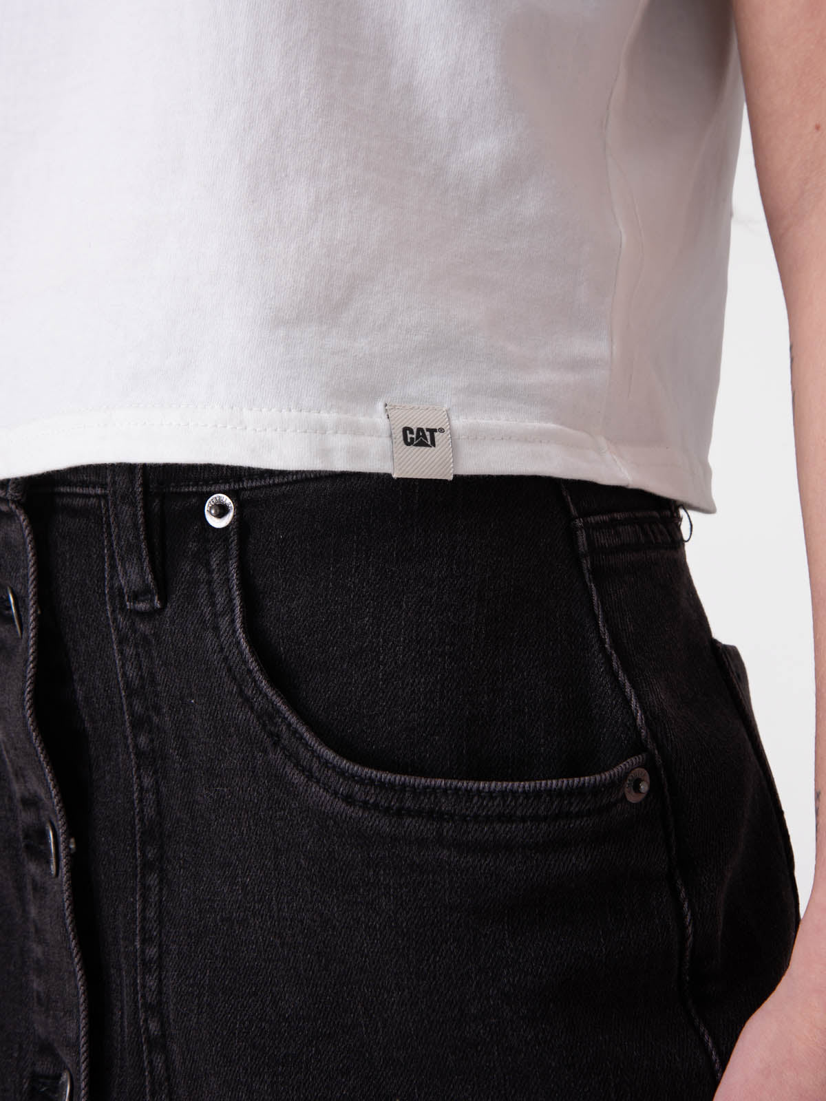 Short Mujer Denim Shank Front Sk Negro