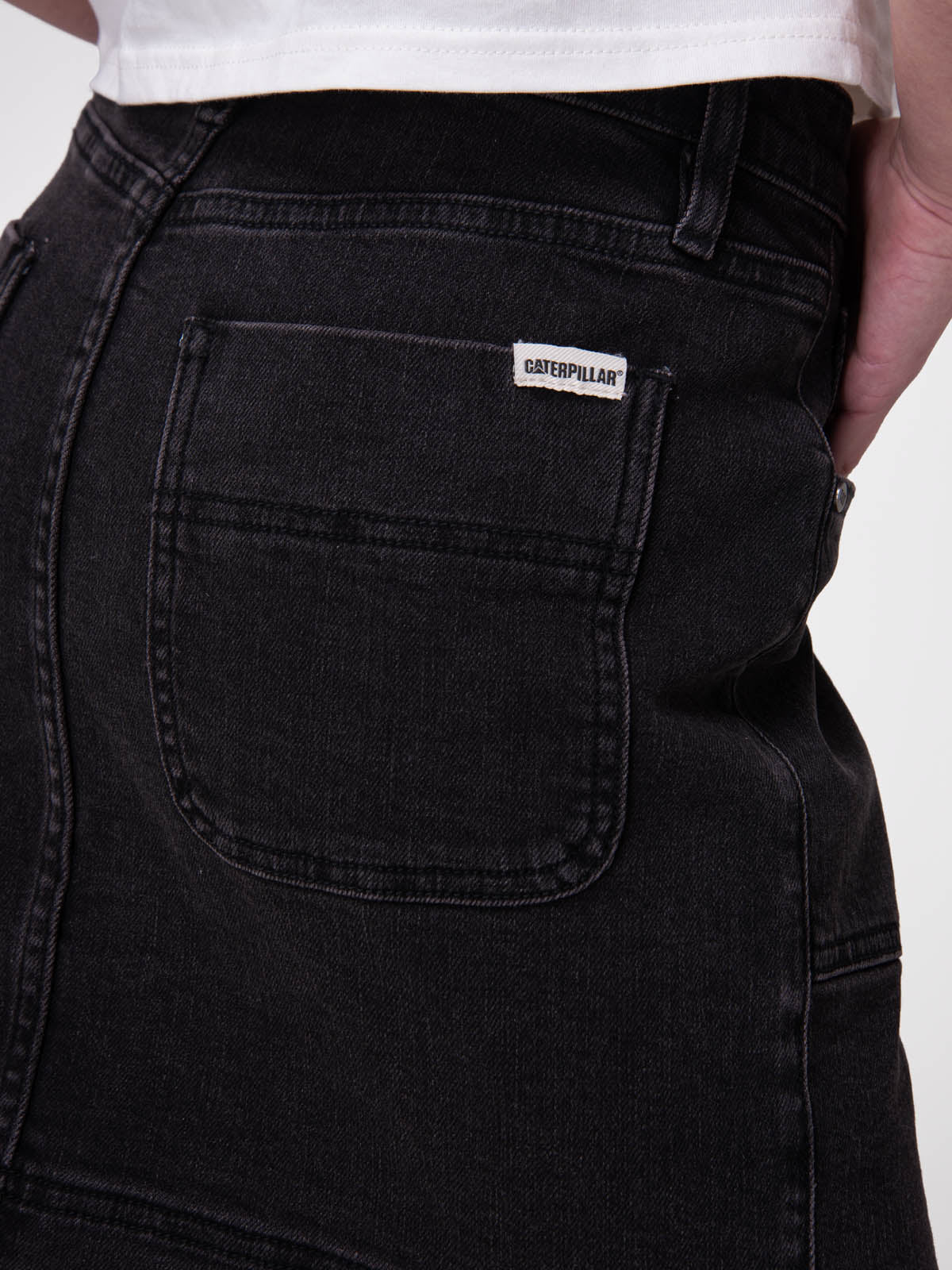 Short Mujer Denim Shank Front Sk Negro