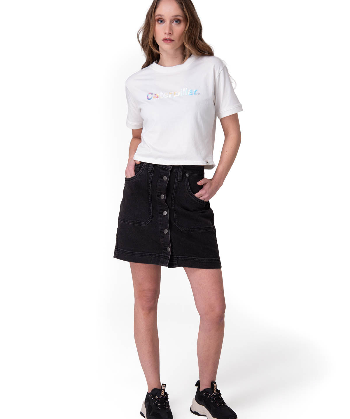 Short Mujer Denim Shank Front Sk Negro