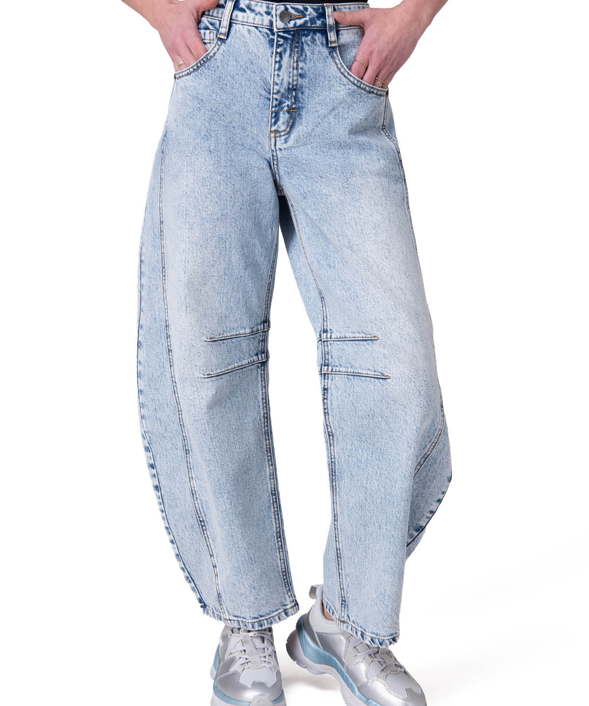 Jeans Mujer Barrel Leg Jean Celeste