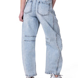 Jeans Mujer Barrel Leg Jean Celeste