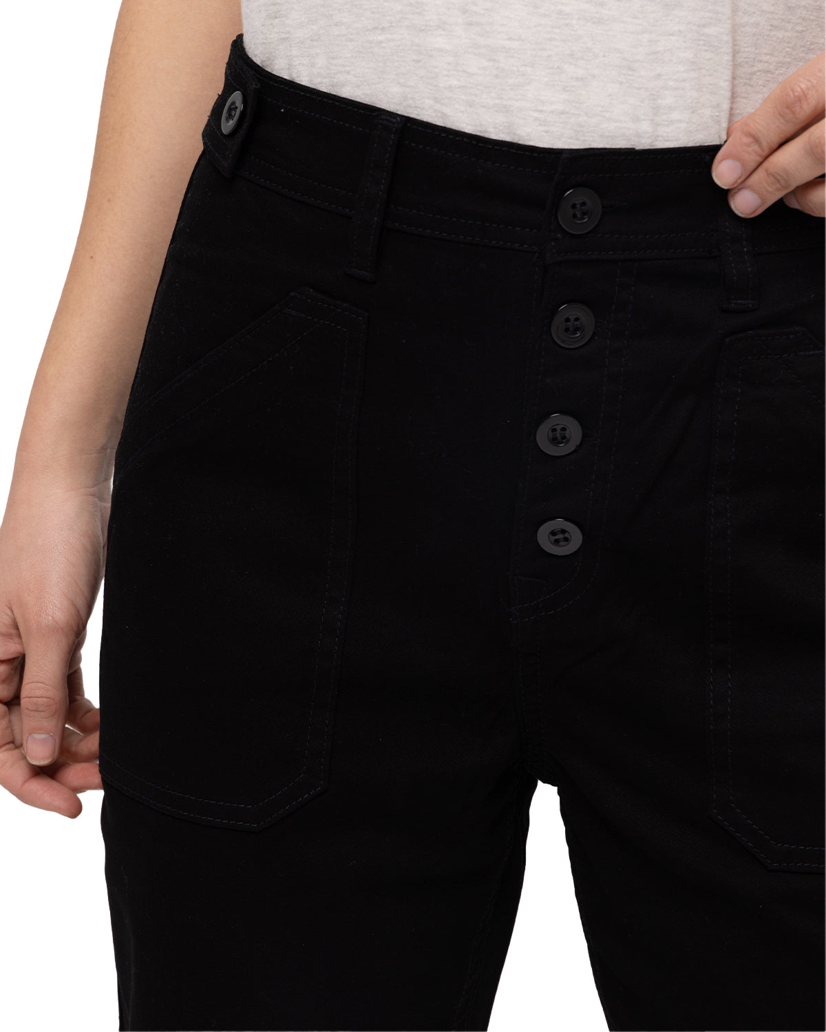 Pantalon Casual Mujer Operation Freeze Button Fly Slim Bottom Negro Cat