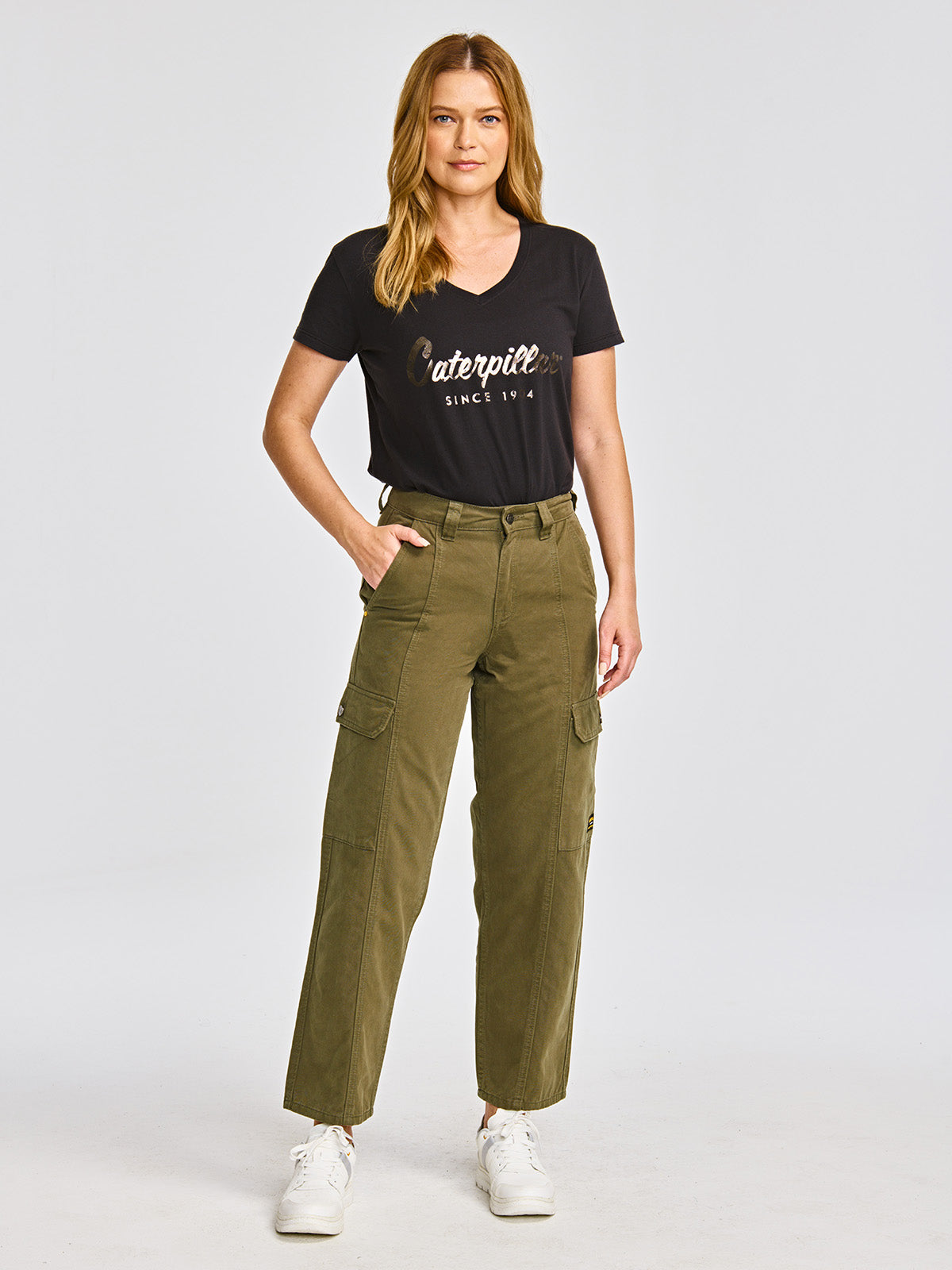 Pantalón Casual Mujer HERITAGE UNIFORM HIGH-RISE CARGO PANT Verde CAT