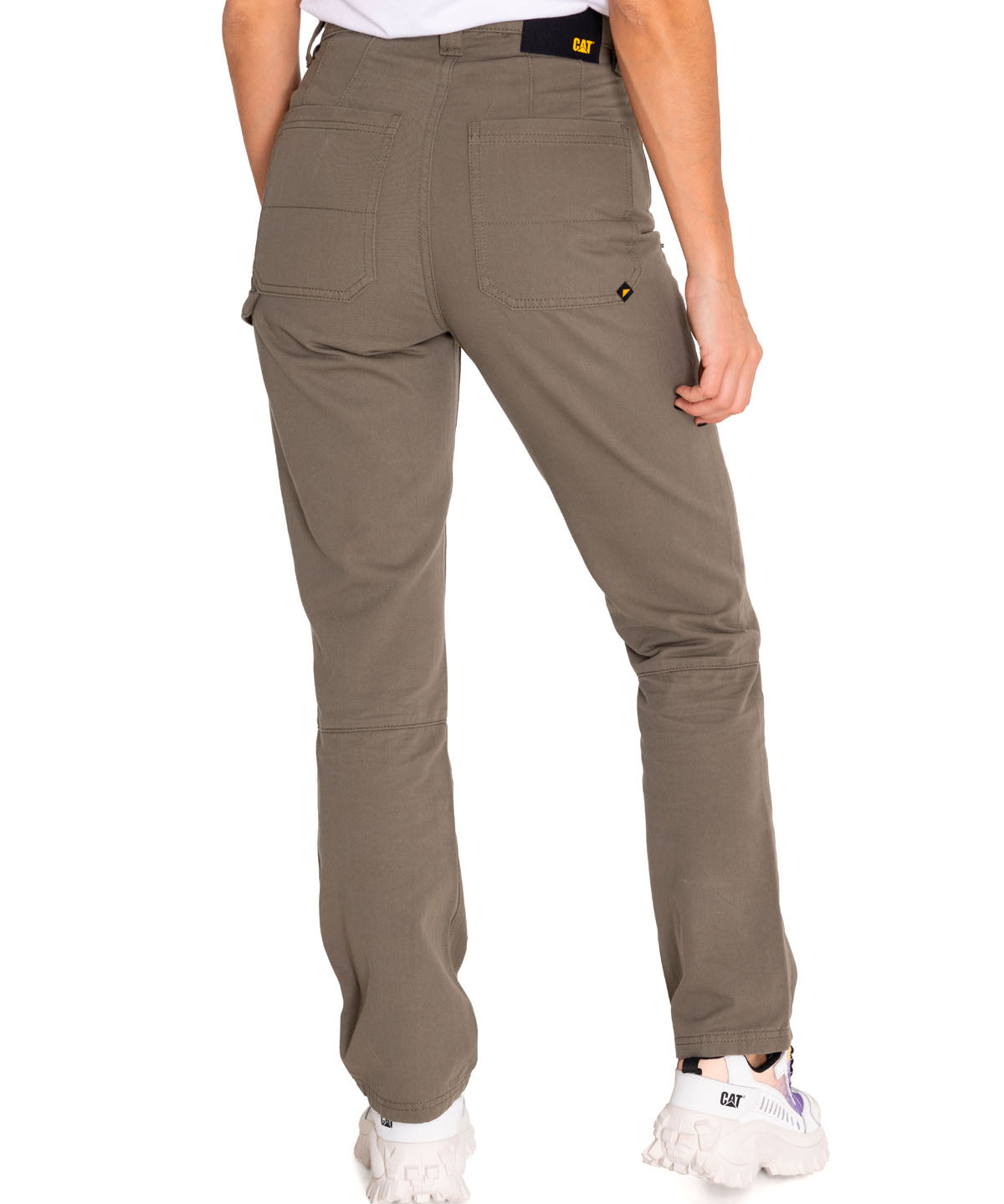 Pantalon Casual Mujer Double Front Utility Bottom Verde Cat