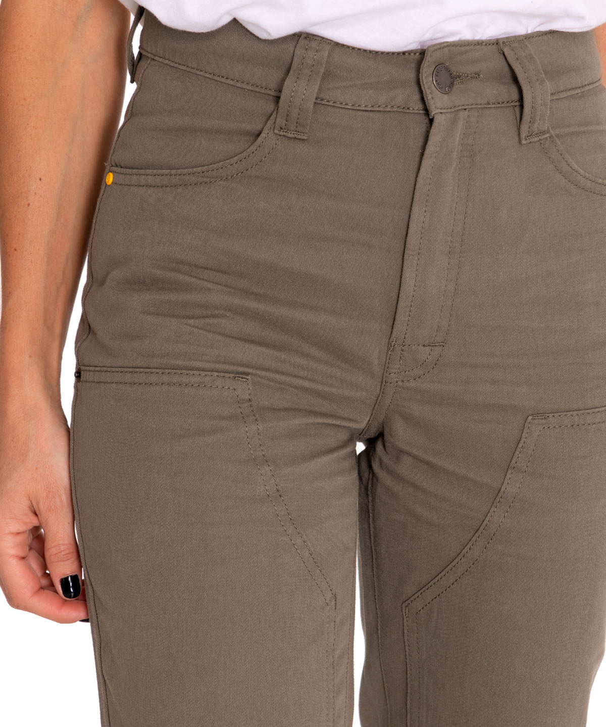 Pantalon Casual Mujer Double Front Utility Bottom Verde Cat