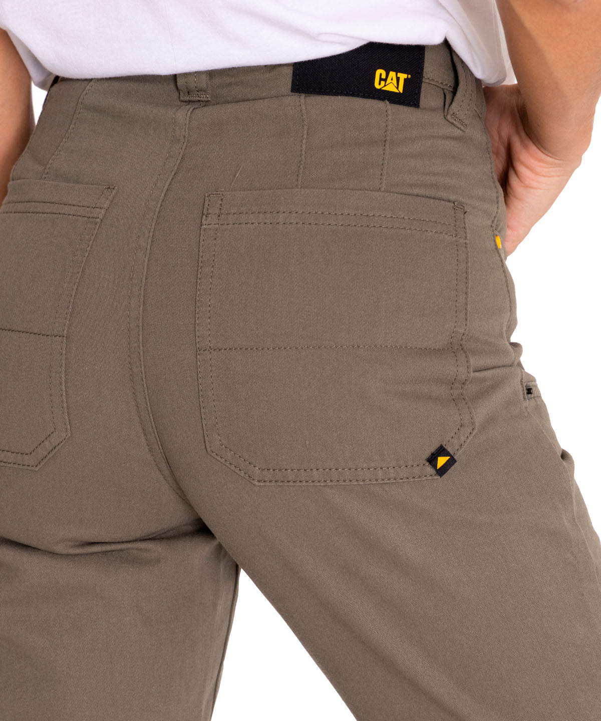 Pantalon Casual Mujer Double Front Utility Bottom Verde Cat