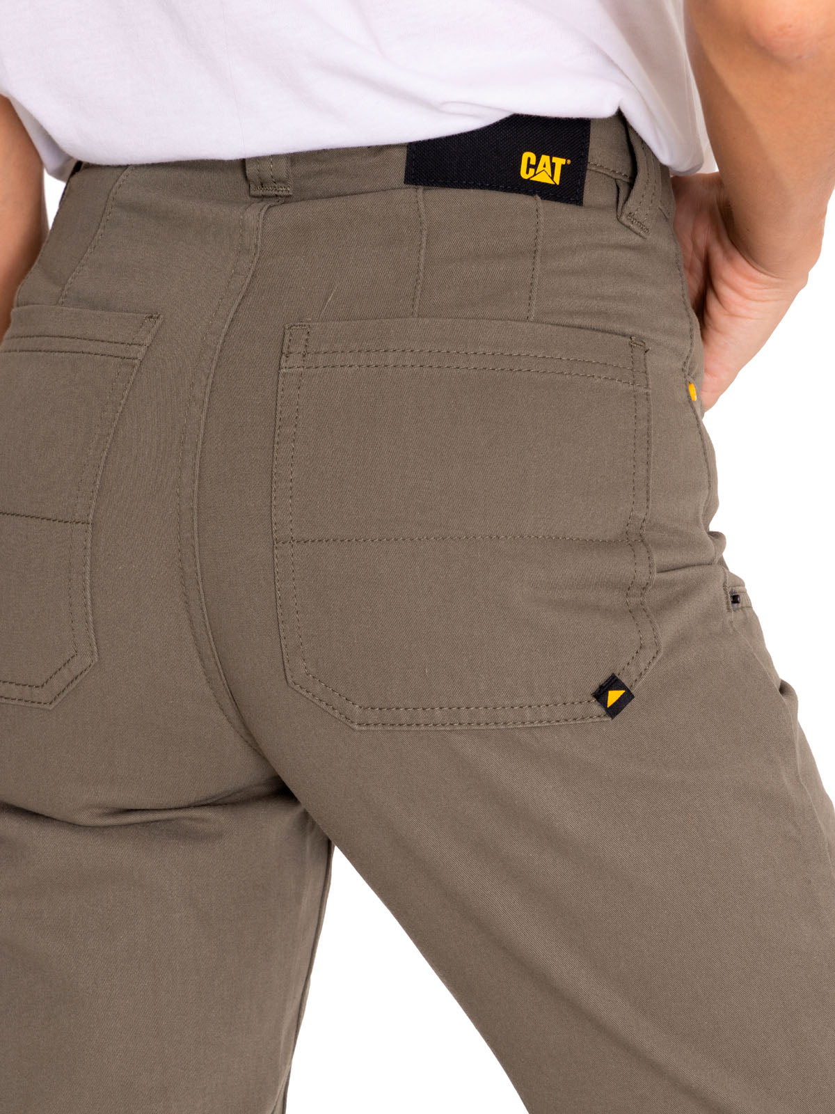 Pantalon Casual Mujer Double Front Utility Bottom Verde Cat