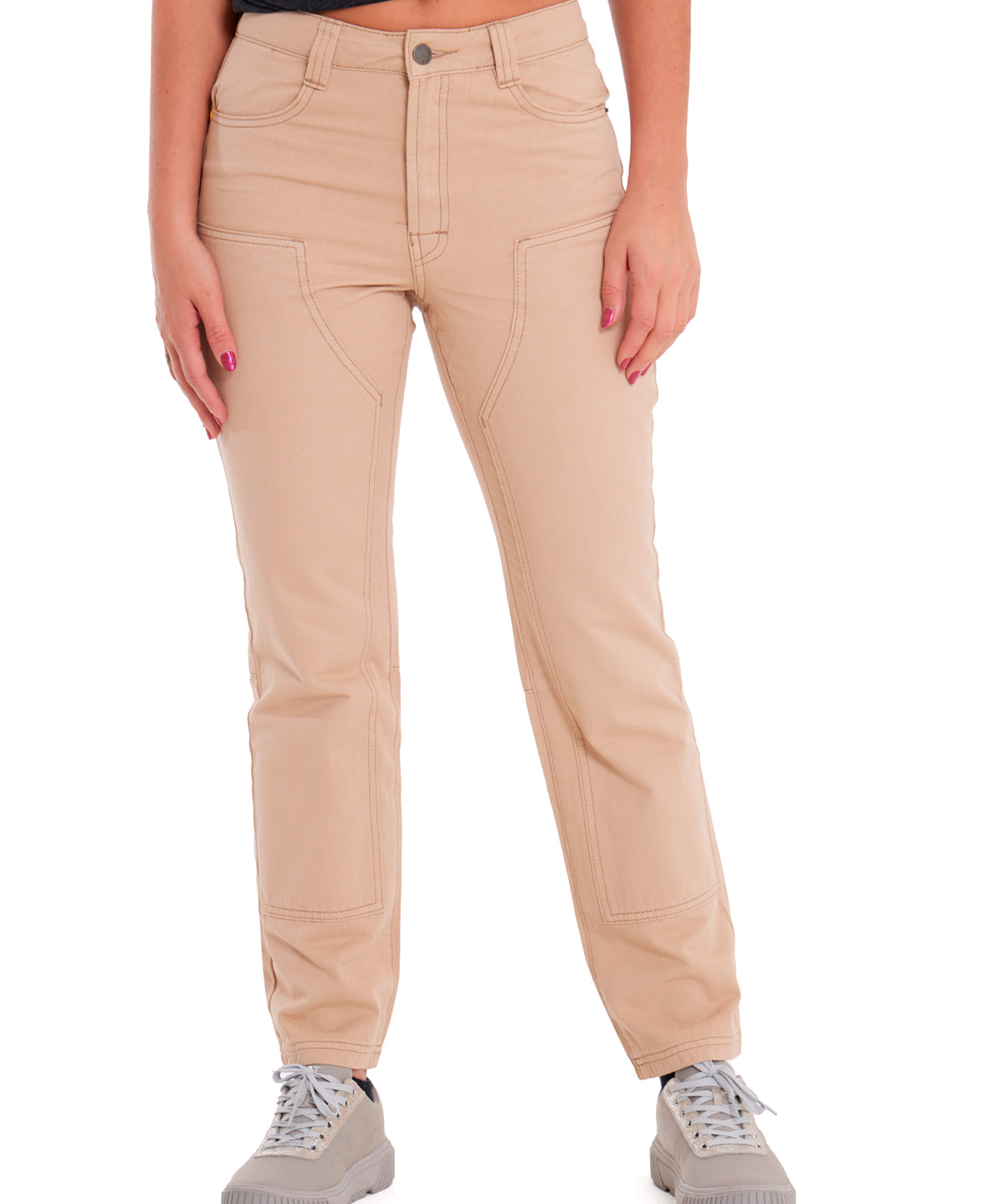 Pantalón Casual Mujer DOUBLE FRONT UTILITY BOTTOM Beige/Crudo CAT