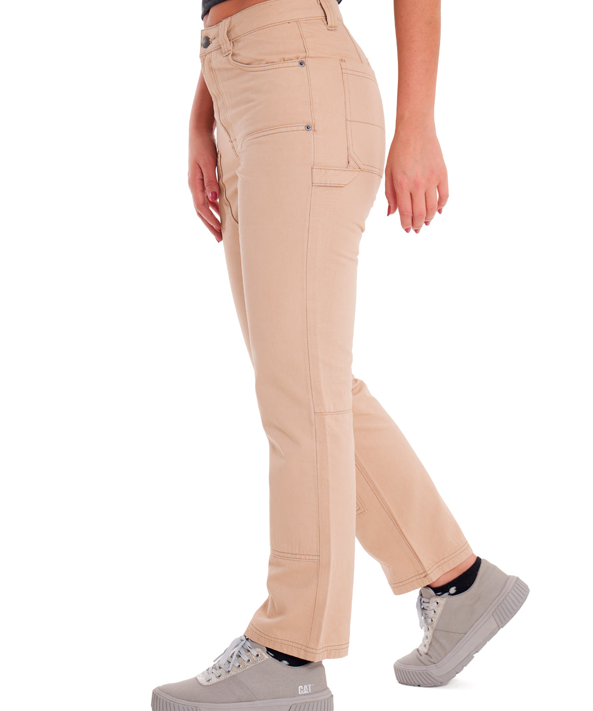 Pantalón Casual Mujer DOUBLE FRONT UTILITY BOTTOM Beige/Crudo CAT