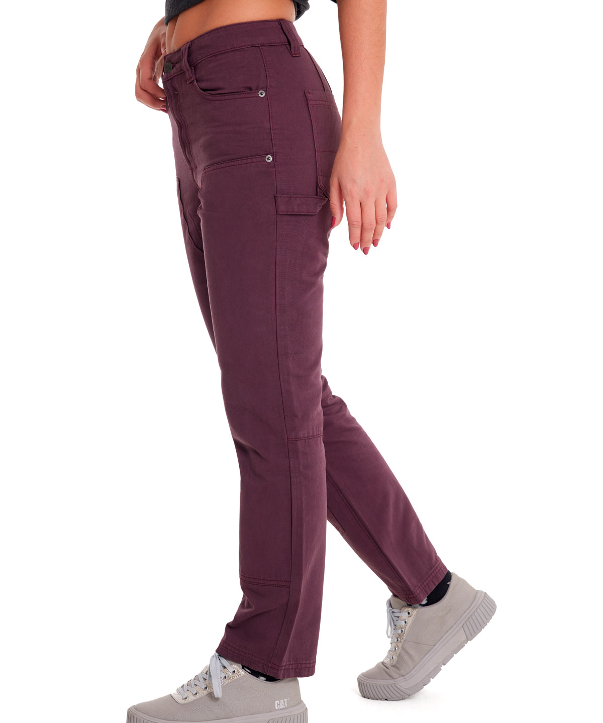 Pantalón Casual Mujer DOUBLE FRONT UTILITY BOTTOM Burdeo CAT