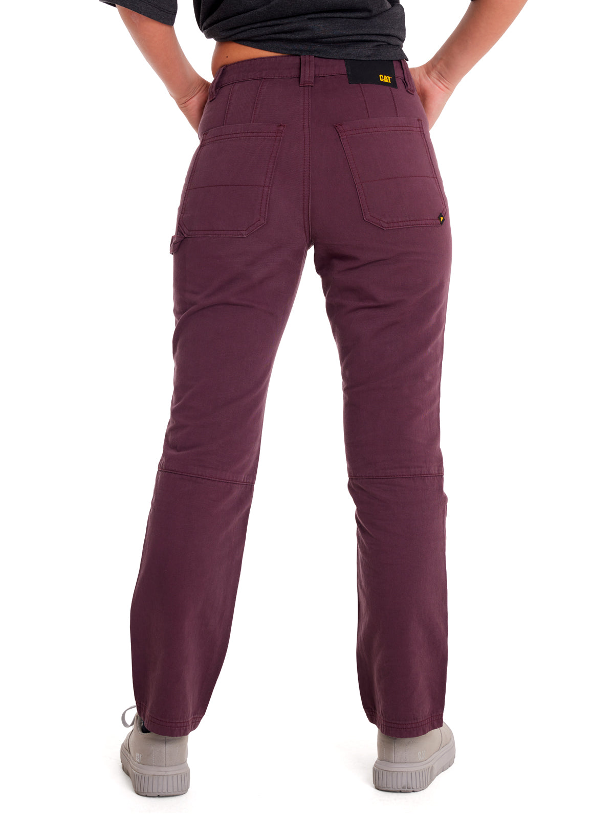 Pantalón Casual Mujer DOUBLE FRONT UTILITY BOTTOM Burdeo CAT