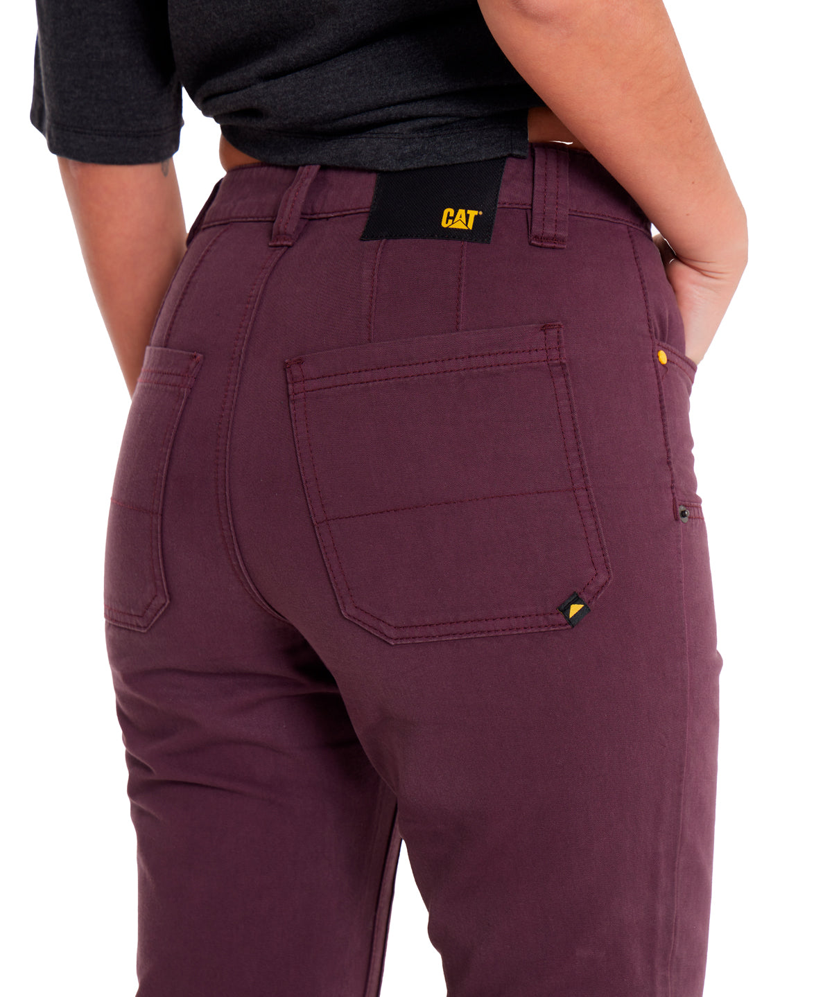 Pantalón Casual Mujer DOUBLE FRONT UTILITY BOTTOM Burdeo CAT