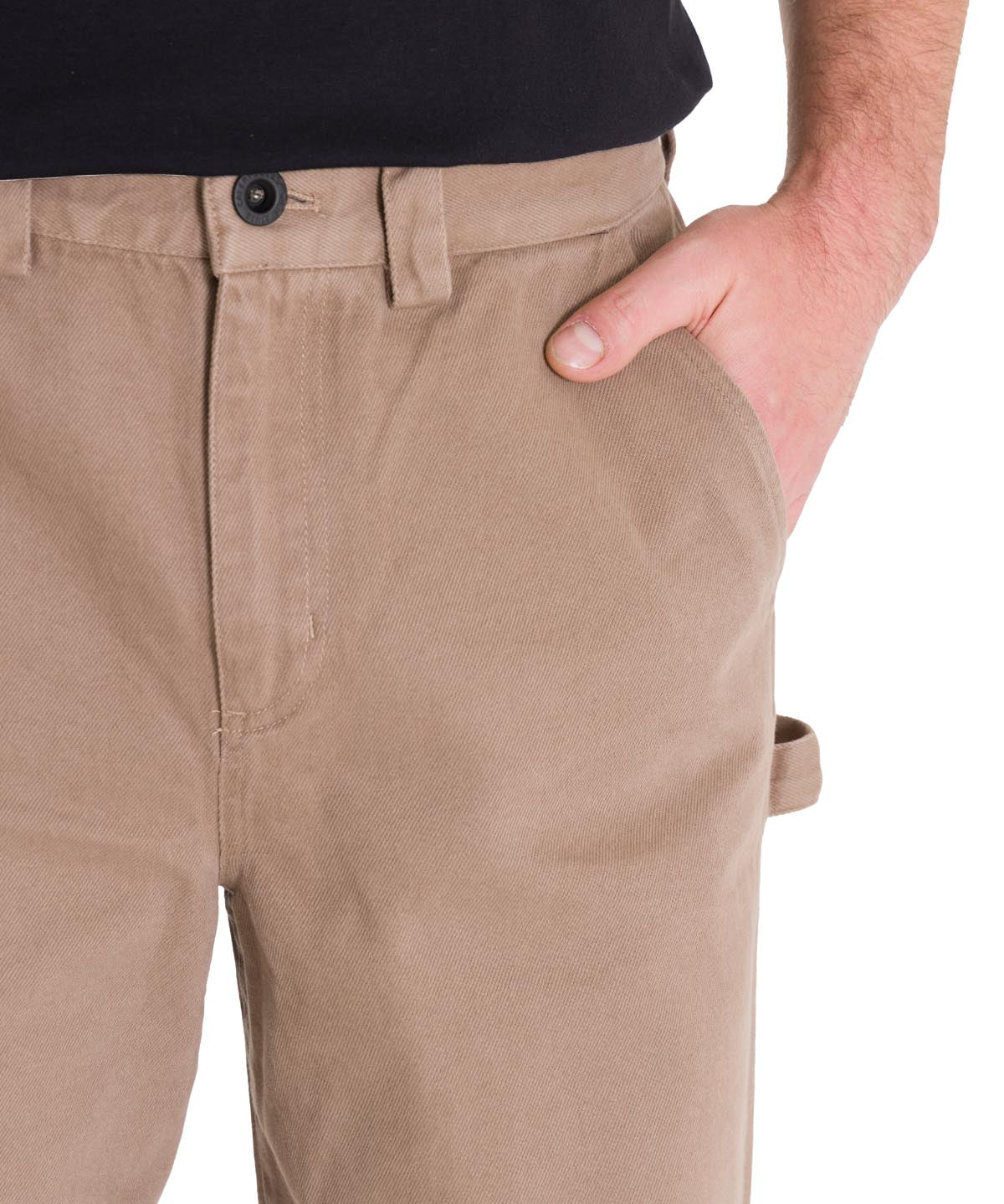 Pantalón Straight Hombre Twill Carpenter Café Claro Cat
