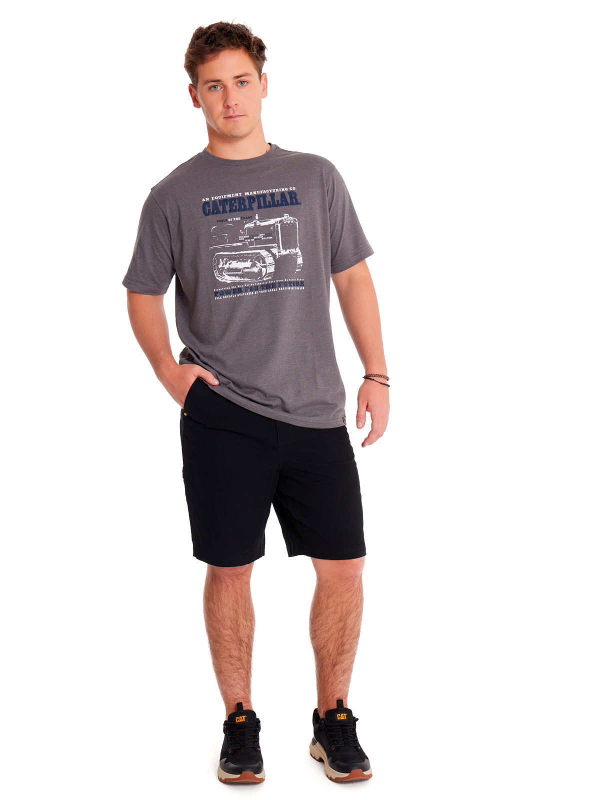 Short Casual Hombre STRETCH CANVAS UTILITY SHORT Negro CAT