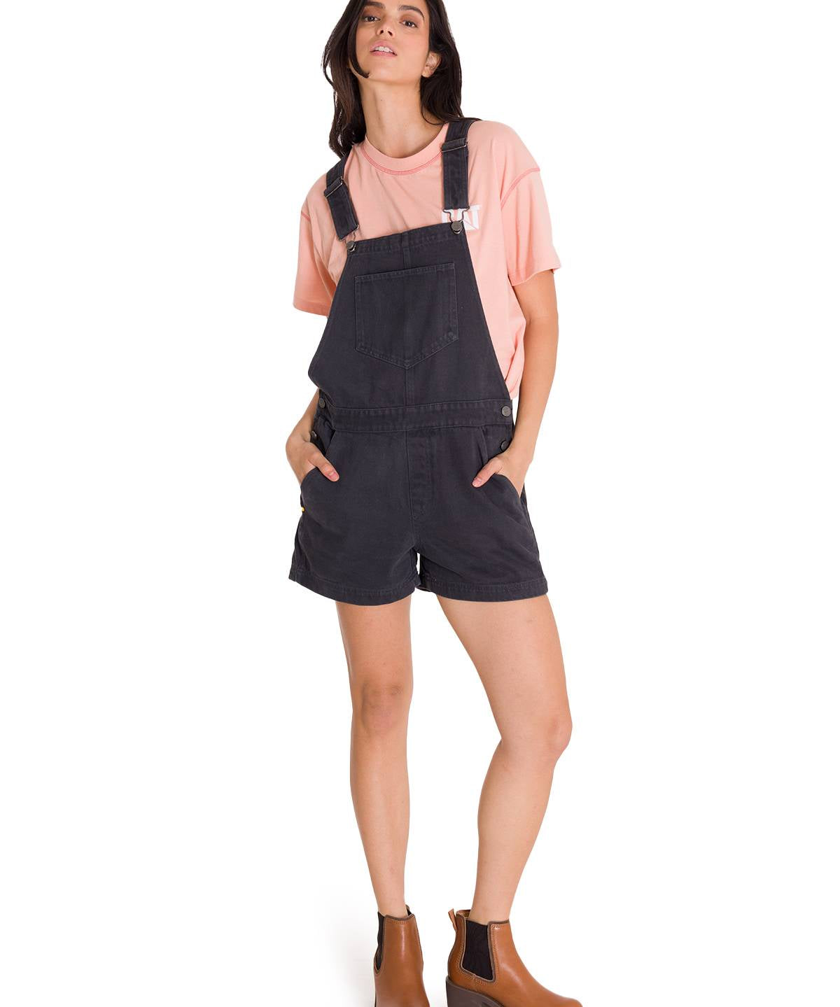 Jardinera Casual Mujer HERITAGE UNIFORM TWILL SHORTALL Negro CAT